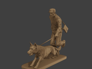 Czechoslovak communist Police K9 003 3D-Druckmodell