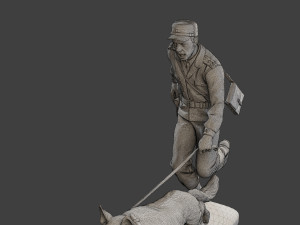 Czechoslovak communist Police K9 003 3D-Druckmodell