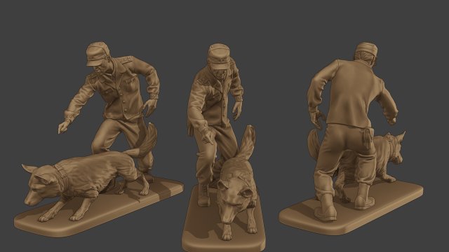 Czechoslovak communist Police K9 004 3D Baskı Modeli .c4d .max .obj .3ds .fbx .stl .blend 