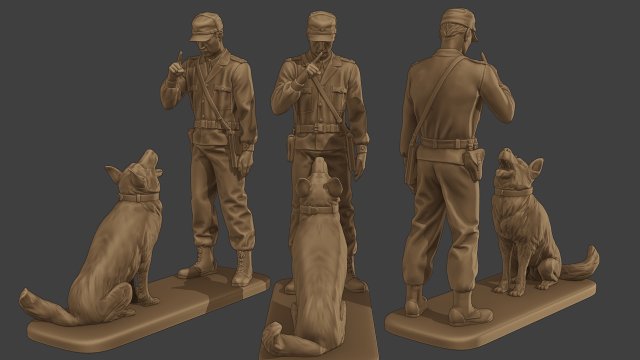 Czechoslovak communist Police K9 005 Modello di stampa 3D .c4d .max .obj .3ds .fbx .stl .blend 