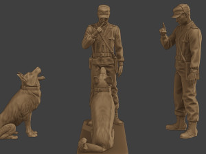 Czechoslovak communist Police K9 005 Modello di stampa 3D