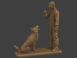 Czechoslovak communist Police K9 005 Modello di stampa 3D