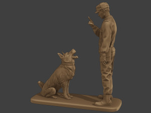 Czechoslovak communist Police K9 005 Modello di stampa 3D