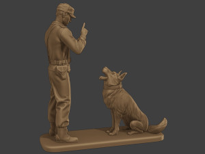 Czechoslovak communist Police K9 005 Modello di stampa 3D