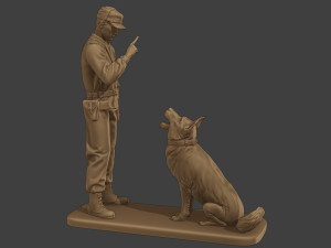 Czechoslovak communist Police K9 005 Modello di stampa 3D