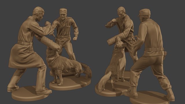 Czechoslovak communist Police K9 006 Modelo de Impressão 3D .c4d .max .obj .3ds .fbx .stl .blend 