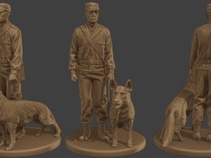 Czechoslovak communist Police K9 Pack 1 Modelo de Impressão 3D
