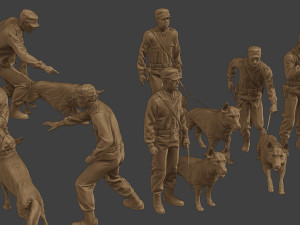 Czechoslovak communist Police K9 Pack 1 Modelo de Impressão 3D