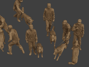 Czechoslovak communist Police K9 Pack 1 Modelo de Impressão 3D