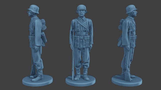 German soldier ww2 G1 000 3D Print Model .c4d .max .obj .3ds .fbx .stl .blend 