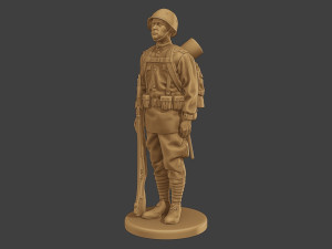 Russian soldier ww2 R1 000 3Dプリントモデル