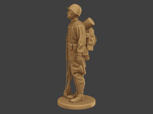 Russian soldier ww2 R1 000 3Dプリントモデル