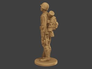 Russian soldier ww2 R1 000 3Dプリントモデル