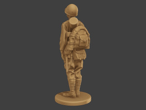 Russian soldier ww2 R1 000 3Dプリントモデル