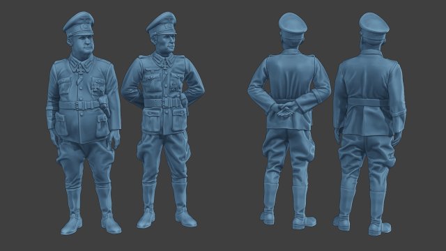 German Officers Stand ww2 G5 3D 프린트 모델 .c4d .max .obj .3ds .fbx .stl .blend 