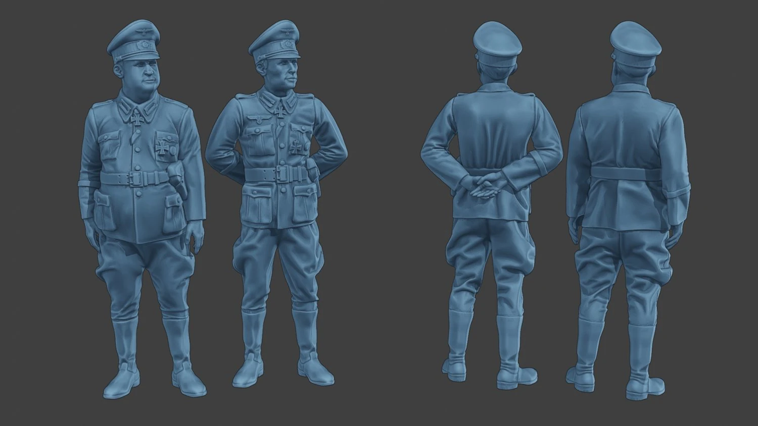 German Officers Stand ww2 G5 3D Print Model .c4d .max .obj .3ds .fbx .stl .blend 