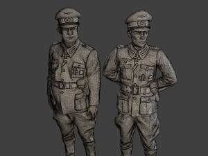 German Officers Stand ww2 G5 3D 프린트 모델