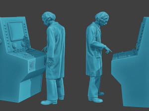 Scientist Male SM1 002 3D Print Model