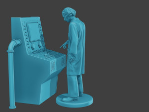 Scientist Male SM1 002 3D Принт Модель