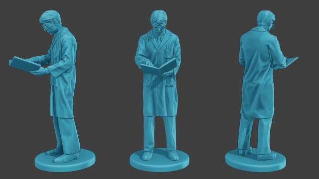 Scientist Male SM1 004 3Dプリントモデル .c4d .max .obj .3ds .fbx .stl .blend 