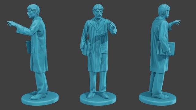 Scientist Male SM1 006 Modello di stampa 3D .c4d .max .obj .3ds .fbx .stl .blend