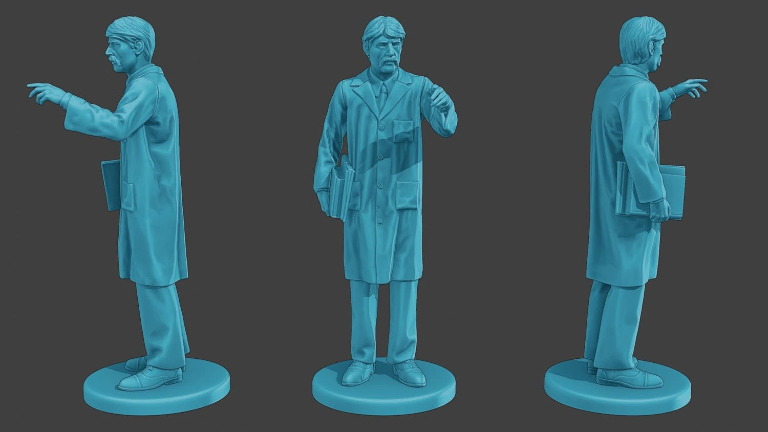 Scientist Male SM1 006 3D Print Model .c4d .max .obj .3ds .fbx .stl .blend 