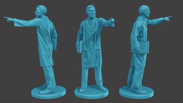 Scientist Male SM1 008 3D Print Model .c4d .max .obj .3ds .fbx .stl .blend 