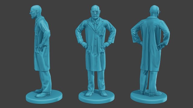 Scientist Male SM1 009 3D Принт Модель .c4d .max .obj .3ds .fbx .stl .blend 