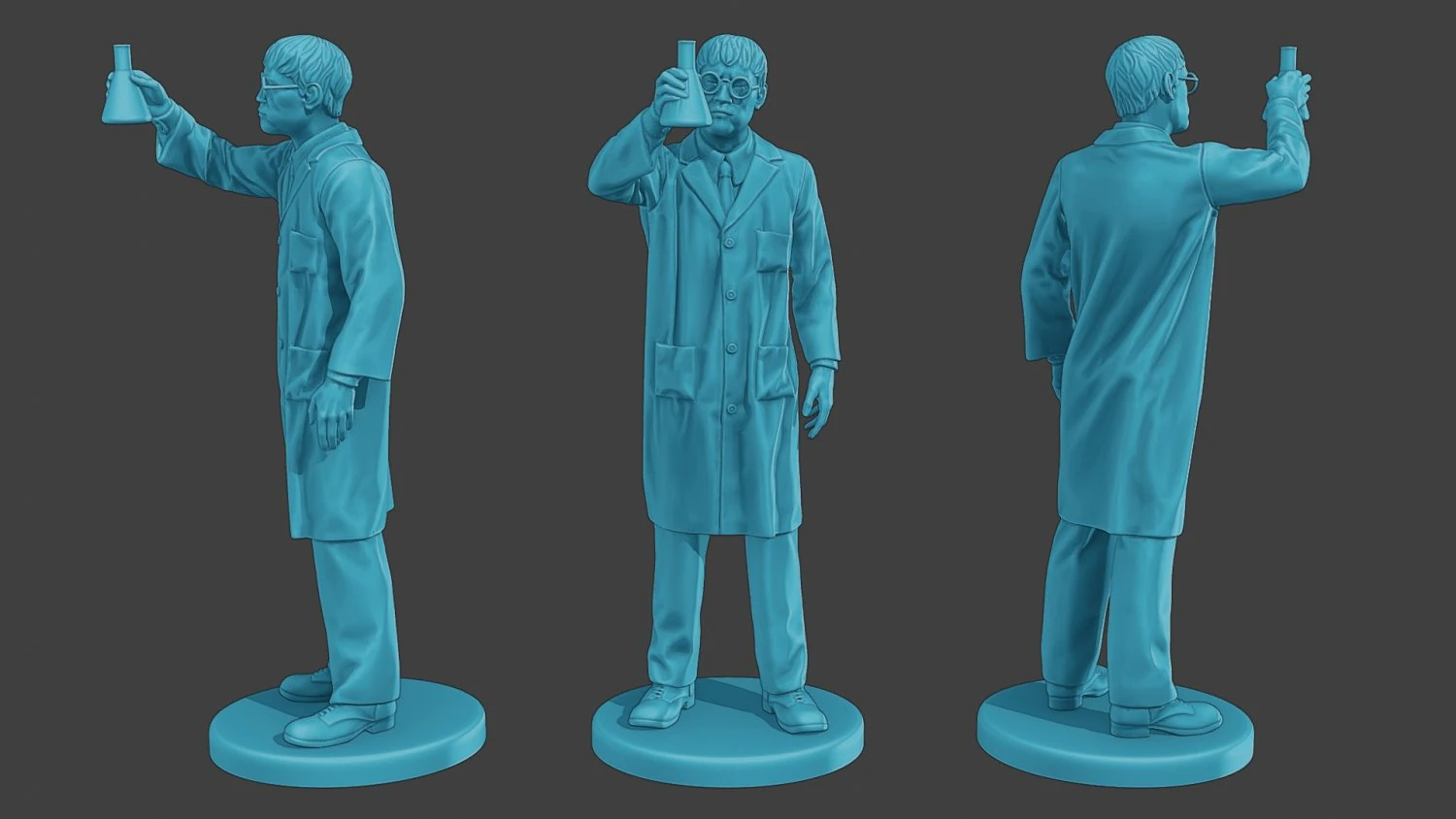 Scientist Male SM1 010 3D Print Model .c4d .max .obj .3ds .fbx .stl .blend 