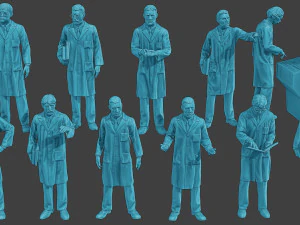 Scientist Male SM1 Pack1 3D Print Model