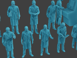 Scientist Male SM1 Pack1 3D 프린트 모델