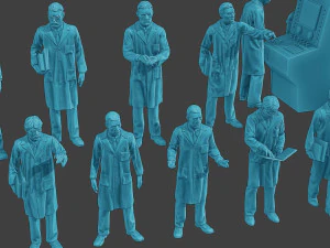 Scientist Male SM1 Pack1 3D Print Model