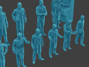 Scientist Male SM1 Pack1 3D Print Model