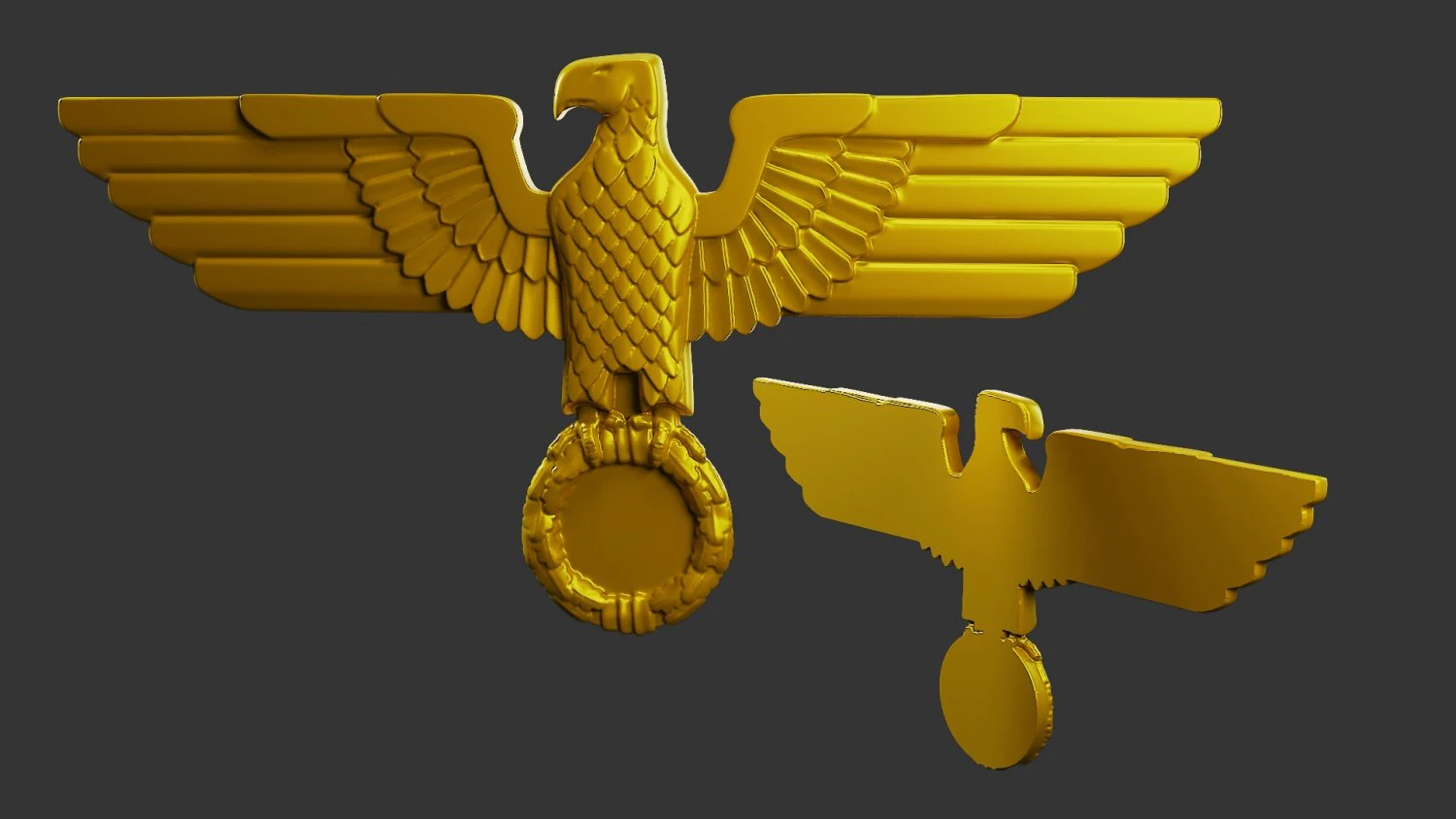 WWII German Eagle A 3D Print Model .c4d .max .obj .3ds .fbx .stl .blend