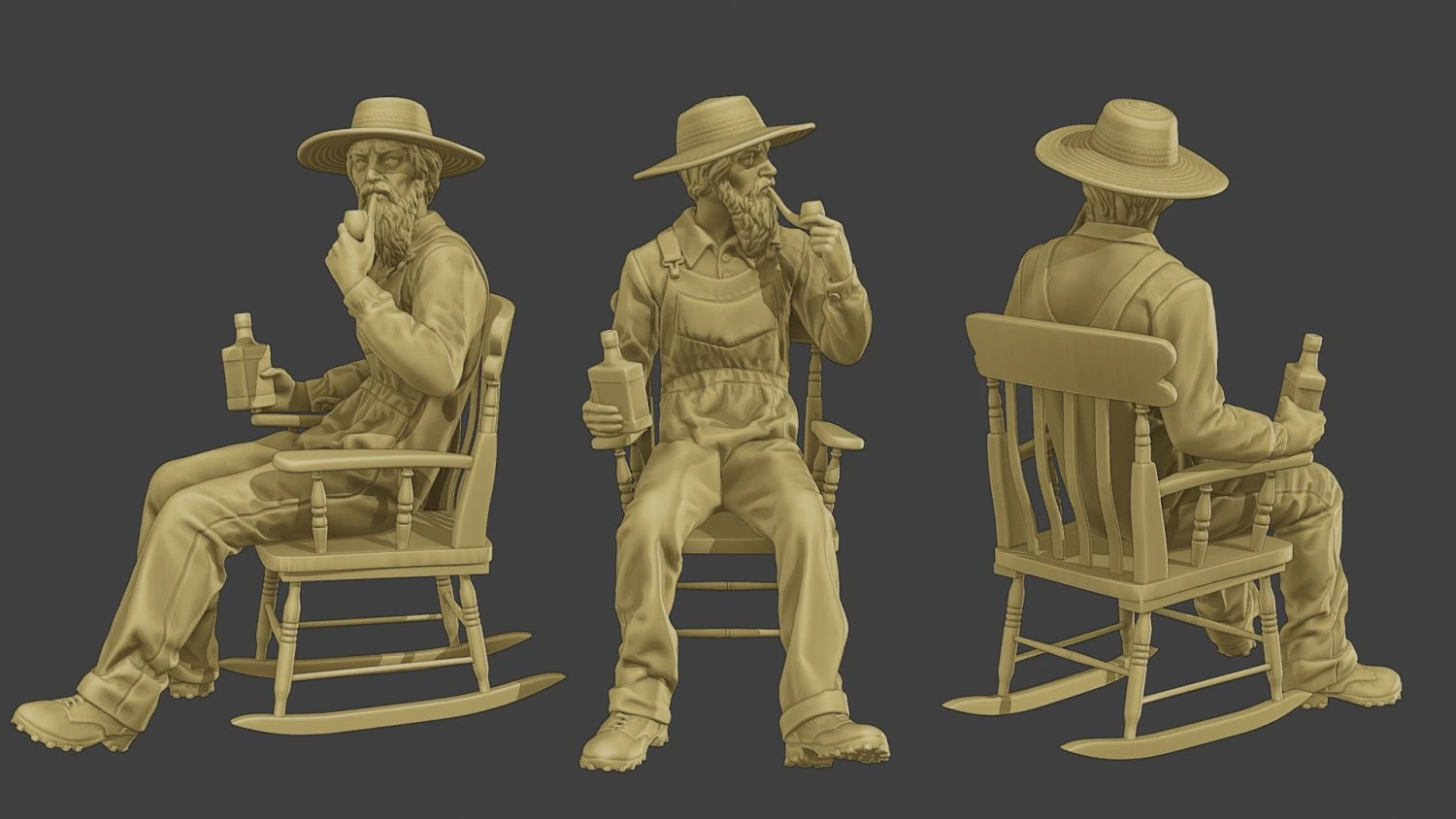 Farmer Man FM1 002 3D Print Model .c4d .max .obj .3ds .fbx .stl .blend