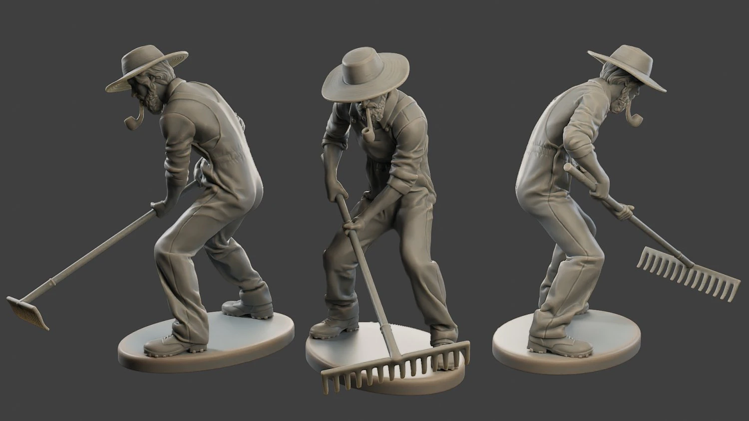 Farmer Man FM1 004 3D Print Model .c4d .max .obj .3ds .fbx .stl .blend