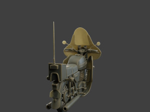 CzechSlovak Communist Police JAWA 350 Motorbike 3D Print Model