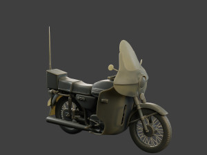 CzechSlovak Communist Police JAWA 350 Motorbike 3D Print Model