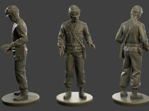 CzechSlovak Communist police Motorcycle CCPM1 Pack1 3D Print Model
