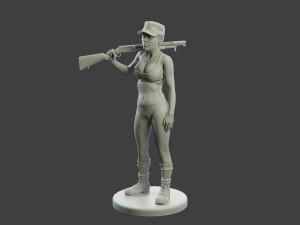 Beautiful Warrior Girl BWG 001 Modèles 3D en vedette