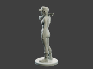 Beautiful Warrior Girl BWG 001 Modèles 3D en vedette