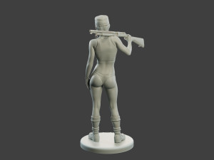 Beautiful Warrior Girl BWG 001 Modèles 3D en vedette