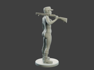 Beautiful Warrior Girl BWG 001 Modèles 3D en vedette