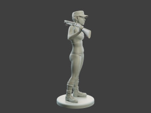 Beautiful Warrior Girl BWG 001 Modèles 3D en vedette