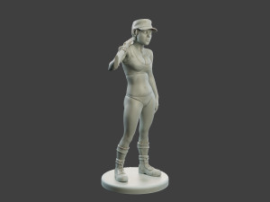 Beautiful Warrior Girl BWG 001 Modèles 3D en vedette