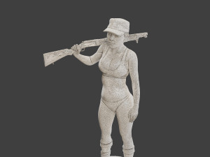 Beautiful Warrior Girl BWG 001 Modèles 3D en vedette