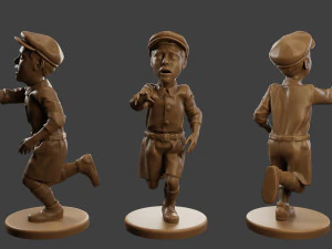 Ww2 Scared Little Boy SLB1 004 3D Druckmodell