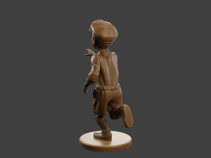 Ww2 Scared Little Boy SLB1 004 3D 프린트 모델