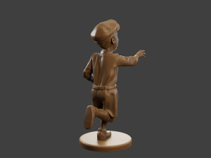Ww2 Scared Little Boy SLB1 004 3D 프린트 모델