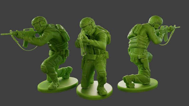 US Special Forces USSF2 003 Model Cetak 3D .c4d .max .obj .3ds .fbx .stl .blend